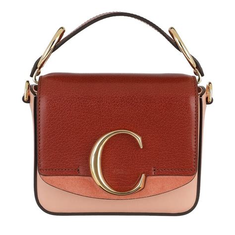 Chloé C Shoulder Bag Leather Fallow Pink In Rose Fashionette