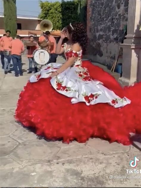 Pin By Liz Dominguez On Angela Aguilar Quince Dresses Red
