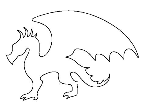 Dragon Outline Template