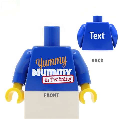 Yummy Mummy In Training Custom Design Minifigure Torso