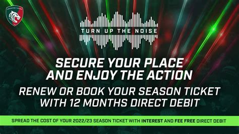 Spread Season Ticket Cost With Direct Debit Leicester Tigers