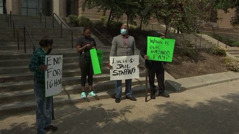 Dallas County Jail Detention Officers Protest Pandemic Staff Shortage