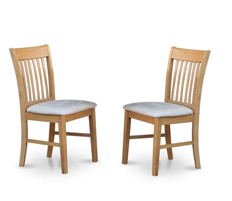 Oak, wood kitchen & dining room chairs : Set of 6 Norfolk dinette kitchen microfiber upholstered ...