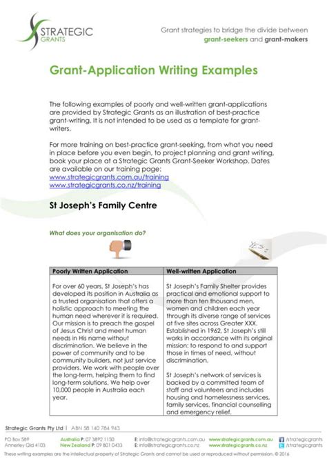 Free 12 Grant Writing Samples And Templates In Pdf