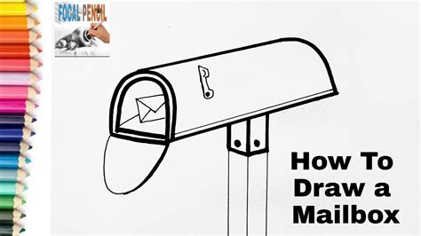 How To Draw A Mailbox Step By Step Youtube
