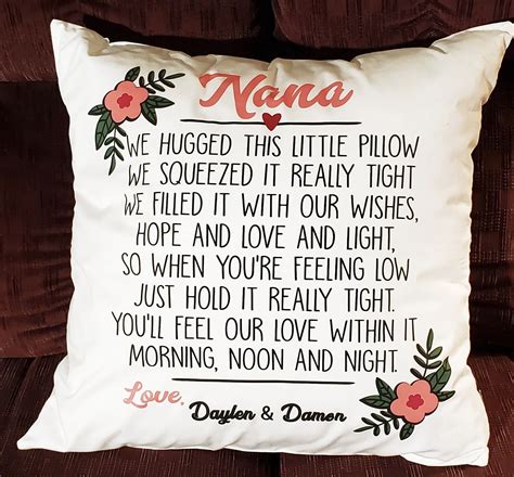 Nana We Hugged This Pillow Mothers Day Throw Pillow Etsy In 2021