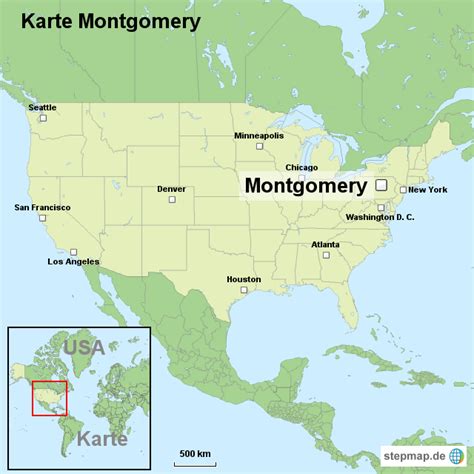 Karte Montgomery Von Ortslagekarte Usa Landkarte Für Die Usa