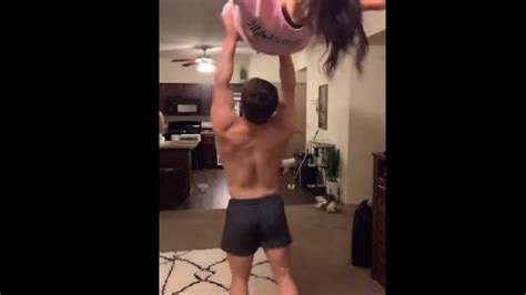 guy lifts and holds his girlfriend up then casually throws her down youtube