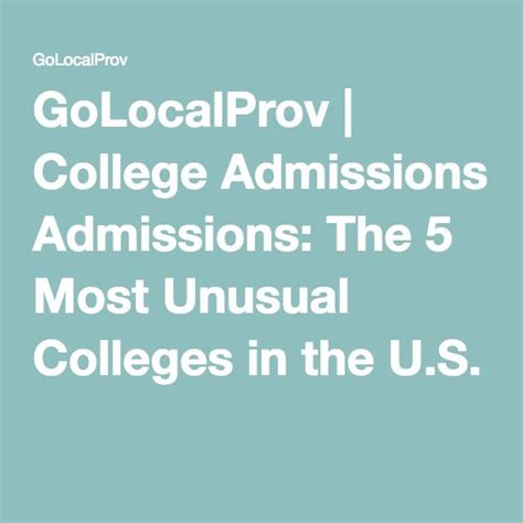 The Words Golocalprov College Admissionss And Most Unusual College In