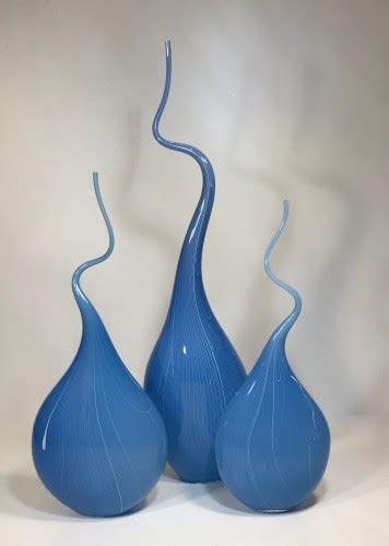 Cornflower Blue Squiggle Vase T4683 Tyson Decorative Lighting And Bespoke Furniture