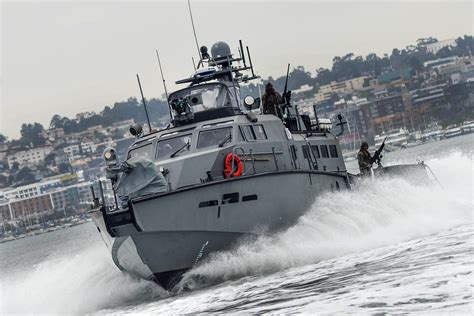 Sailors Are Underway Aboard Mark Vi Patrol Boat During The Unmanned