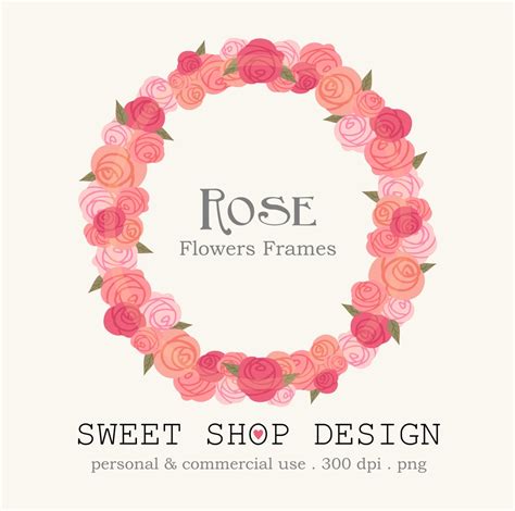 Best place of vector clip art for free download. Rose Clip Art Flower Border Clip Art Frames Royalty Free