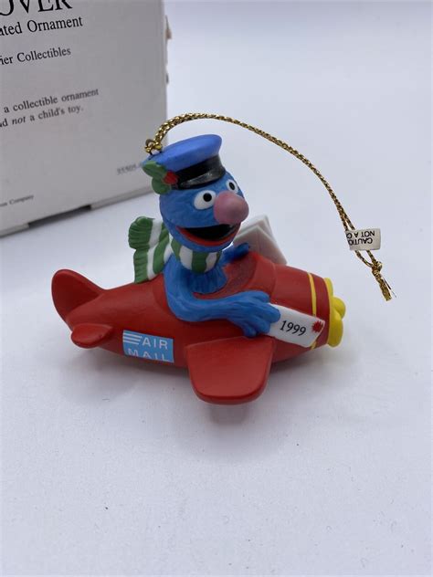 Jim Henson Grolier 1999 Grover Christmas Ornament Sesame Street Nos Ebay