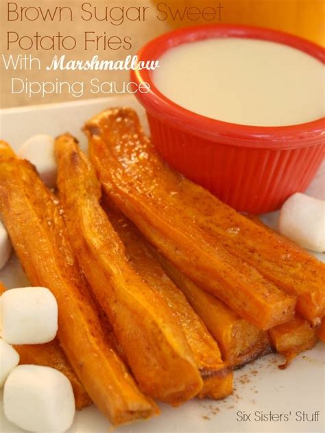 For the best tasting sweet potato fries, season them with a generous amount of salt and pepper. Brown Sugar Sweet Potato Fries with Marshmallow Dipping ...