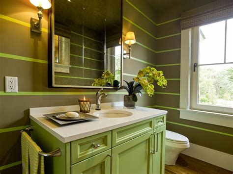 Stylish Green Powder Room Bathroom Wall Colors Bathroom Design