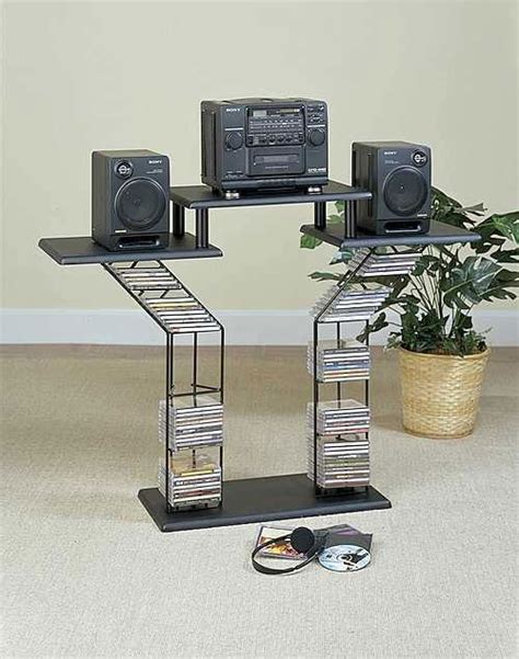 Three Shelf Stereo Stand And Cd Rack Free Shipping Today Overstock