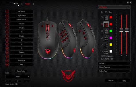 Pictek Gaming Mouse T7 Review Technical Functions Software Macro Button