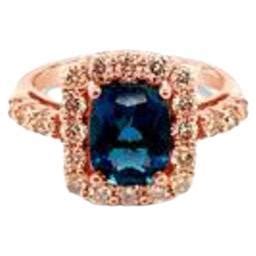 Le Vian Ring Featuring Deep Sea Blue Topaz Pomegranate Garnet Nude Diamonds For Sale At Stdibs