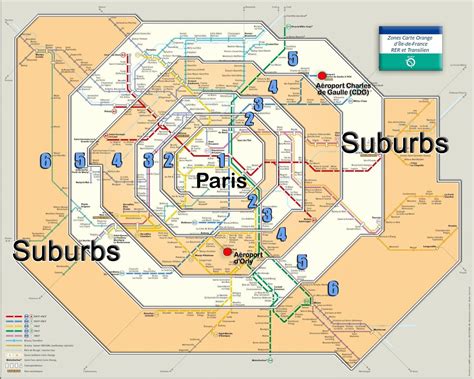 Paris Map Zones 1 6