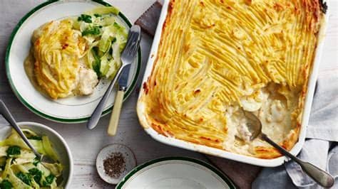 The pastry should be pale golden and the filling soft when pierced with a knife. Mary Berry's fish pie recipe - BBC Food