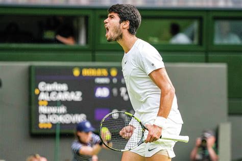 Carlos Alcaraz Beats Novak Djokovic In Sets To Win Wimbledon For A Second Grand Slam Trophy