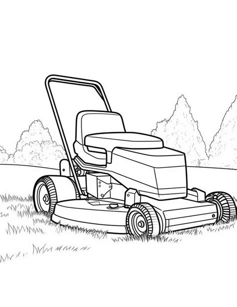 Lawn Mower Coloring Page Coloring Home