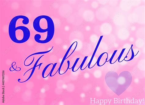 69th Birthday Card Wishes Illustration Stock Illustration Adobe Stock