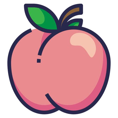 Peach Food Fruit Free Icon Icon