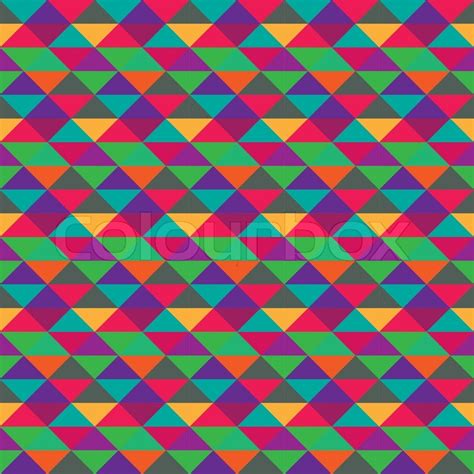 Seamless Triangle Geometric Multicolored Pattern Stock Vector Colourbox