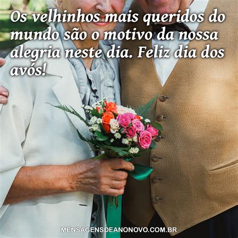 Só passando para avisar que no dia data agendada. Mensagem dia dos avós: "Os velhinhos mais queridos..."