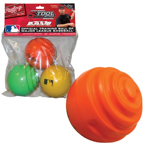 Rawlings Curve Trainer Baseball Training Balls 3pc Baseball Equipment