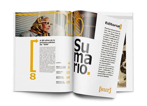 Diseño De Revista Sur Sumario Editorial Design Mood Boards Ideas