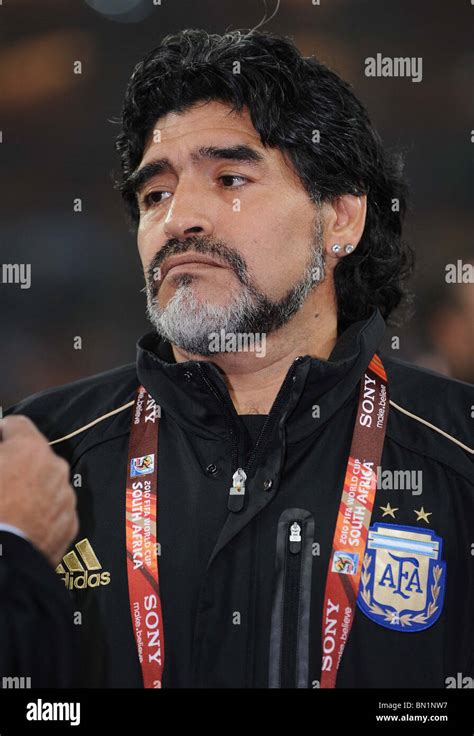 Diego Maradona Argentina Coach Soccer City Stadium South Africa 27 June