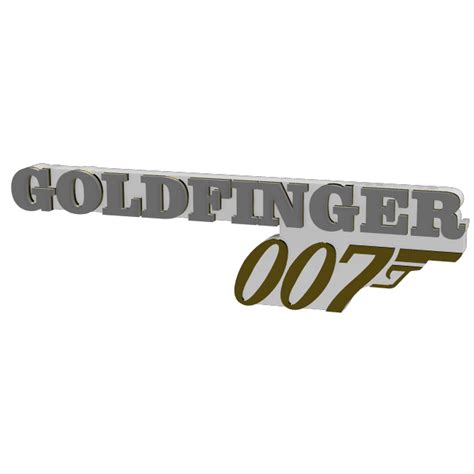 Stl File 3d Multicolor Logosign James Bond Goldfinger・3d Printer
