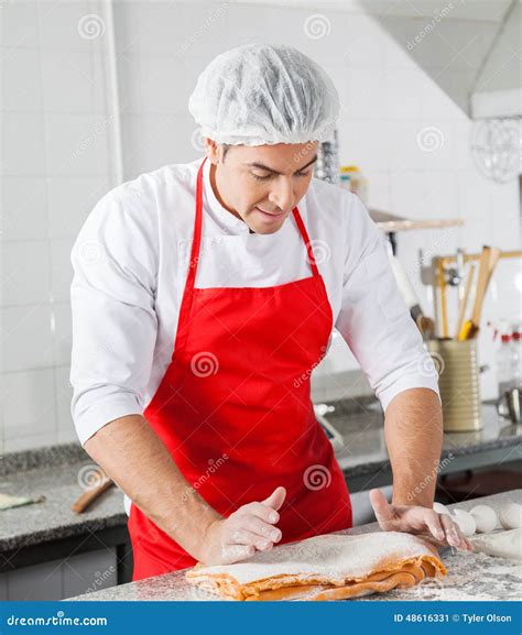 Chef Preparing Dough For Ravioli Pasta Stock Image Image Of Fresh