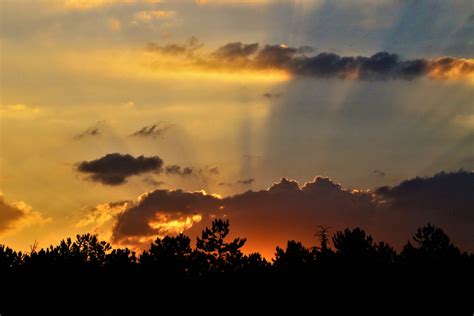 Fotos Gratis Puesta De Sol Noche Naturaleza Nubes Cielo Nube