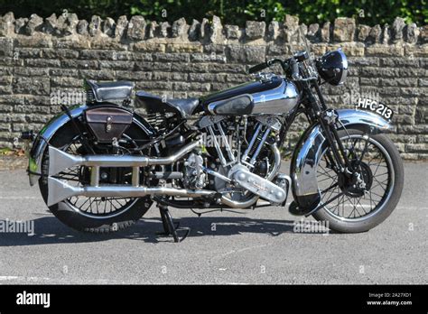 A Classic Pre War Vintage Brough Superior Ss100 Motorcycle Stock Photo