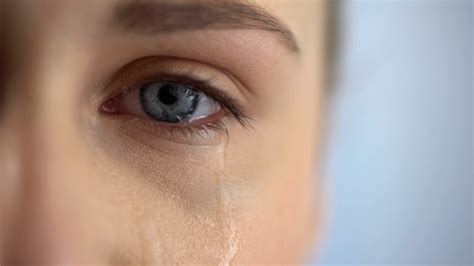 Sad Woman Crying Suffering Pain Eyes Full Of Tears Domestic Violence