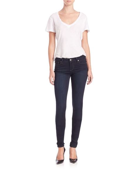 Paige Leggy Extra Long Ultra Skinny Jeans In Blue Lyst