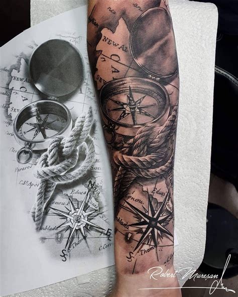 Compass And Map Tattoo Artofit