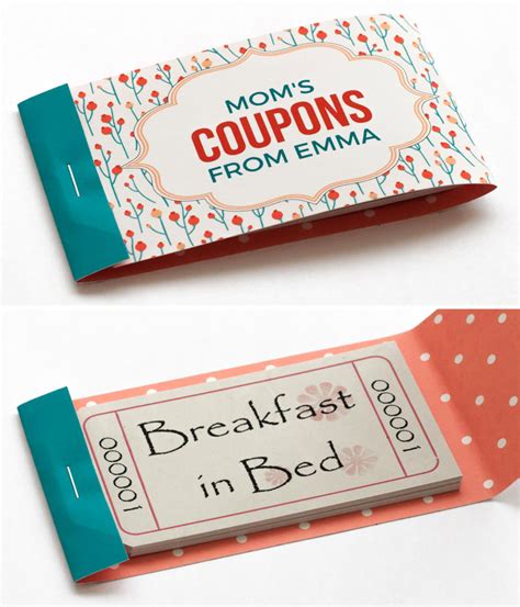 Mothers Day Coupon Booklets To Personalize And Print