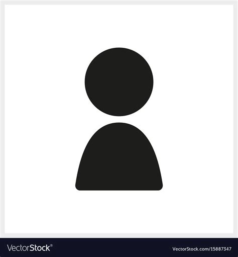 Black Human Icon In Simple Design Royalty Free Vector Image