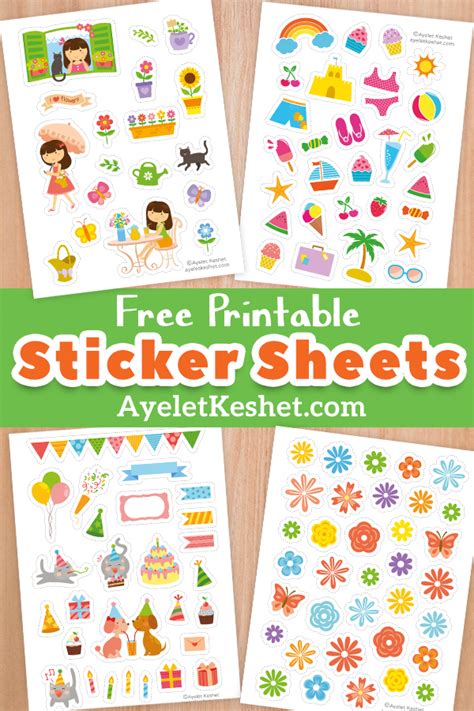 Free printable stickers - Ayelet Keshet