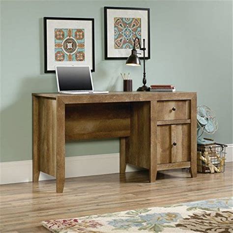 Bowery Hill Home Office Desk In Craftsman Oak Rustic Home Offices
