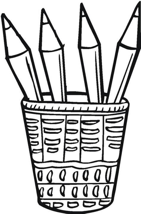 Free Colored Pencil Clipart Outline