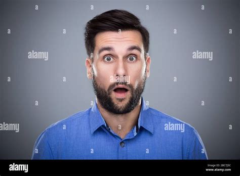 Shocked Young Man Stock Photo Alamy