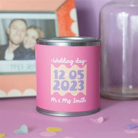 Personalised Wedding Date Soy Wax Candle Wedding T By Edit A Store