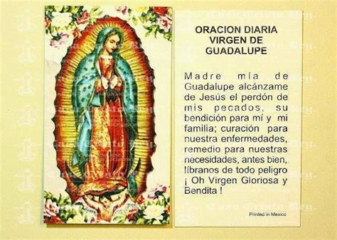 Oracion A La Virgen De Guadalupe
