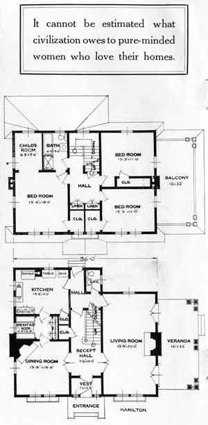 Standard Home Plans For 1926 The Hamilton House Plans Vintage House