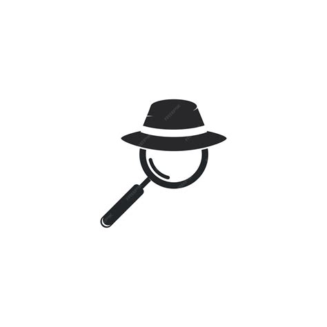 Premium Vector Detective Hat With Magnifying Glass Logo Vector Icon